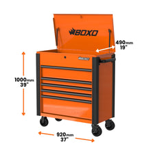 Load image into Gallery viewer, BOXO 37” 5 Drawer Service Cart (Limited Edition Orange)
| Boxo UK Load image into Gallery viewer, BOXO 37” 5 Drawer Service Cart (Limited Edition Orange)
| Boxo UK