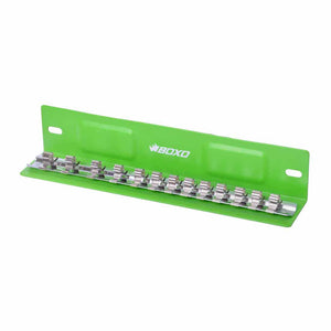 BOXO 13Pc 1/4" Magnetic  L-Type Socket Tray - Green or Red