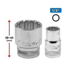 Load image into Gallery viewer, BOXO 19Pc 12PT 1/2" Shallow Socket Set
 | Boxo UK