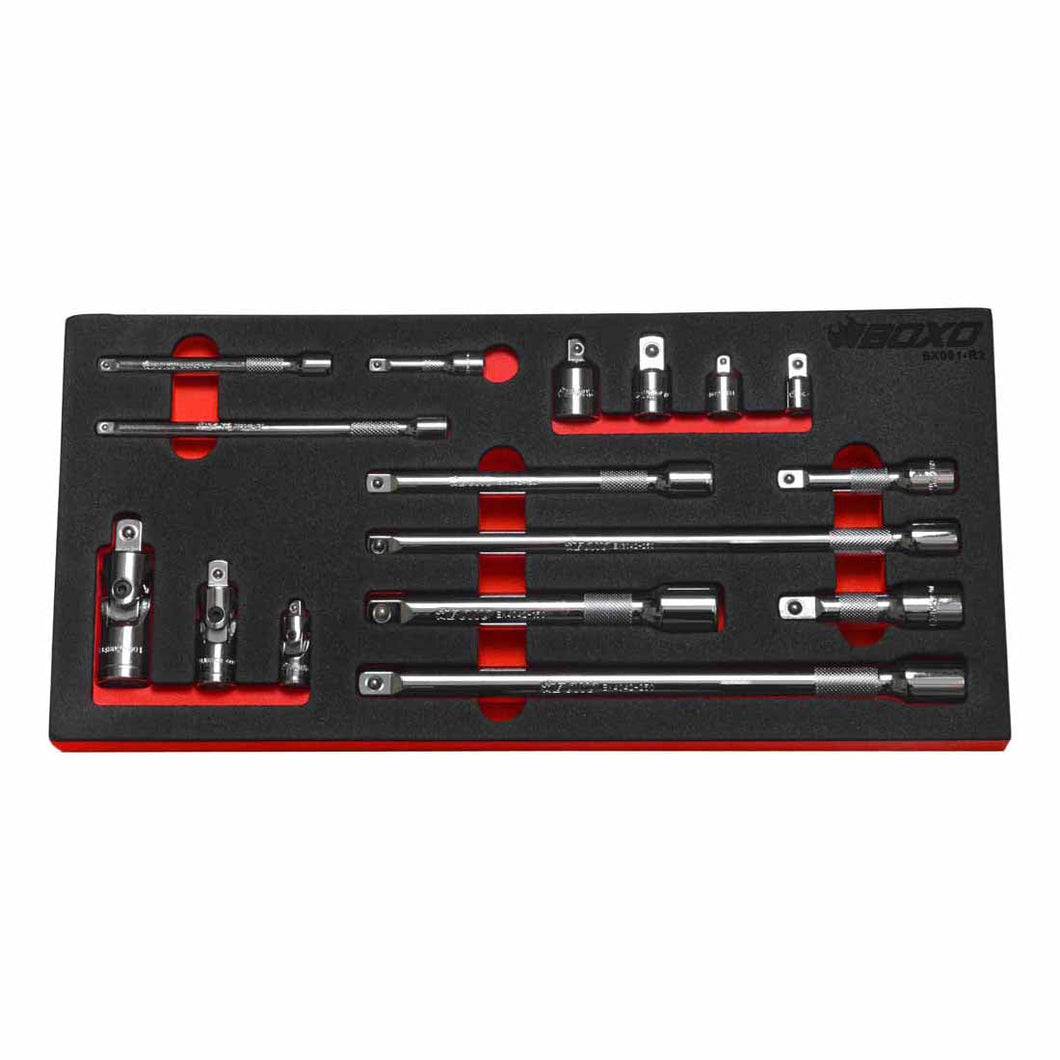 BOXO 16Pc 1/4", 3/8" & 1/2" Extension Set | Boxo UK