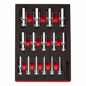 BOXO 15Pc 3/8" 6PT Deep Socket Set (7mm to 21mm)