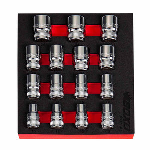 BOXO 15Pc 1/2" MULTIfix Spline Socket Set