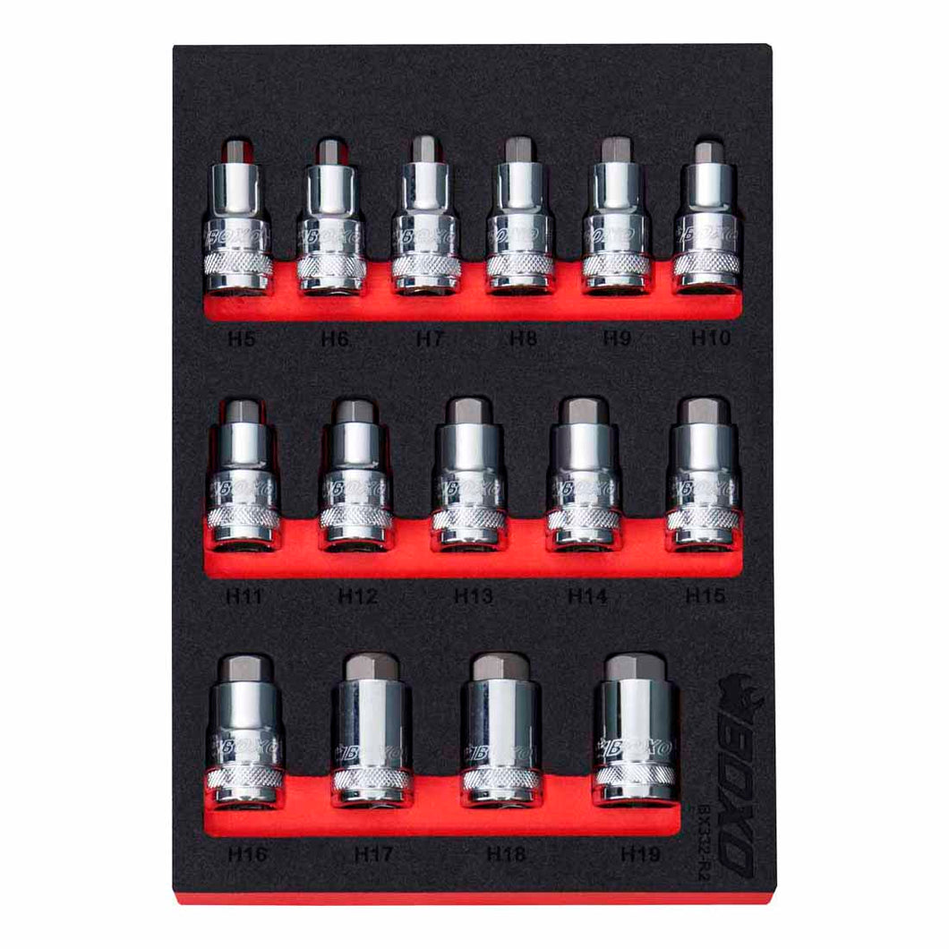 BOXO 15Pc 1/2" Super Stubby Hex Bit Socket Set | Boxo UK