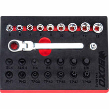 Load image into Gallery viewer, BOXO 25Pc 1/4" Low Profile Socket &amp; Stubby Bit Set
 | Boxo UK