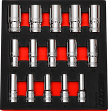Load image into Gallery viewer, BOXO 15Pc 3/8" Semi Deep Socket Set (7mm to 21mm)
 | Boxo UK
