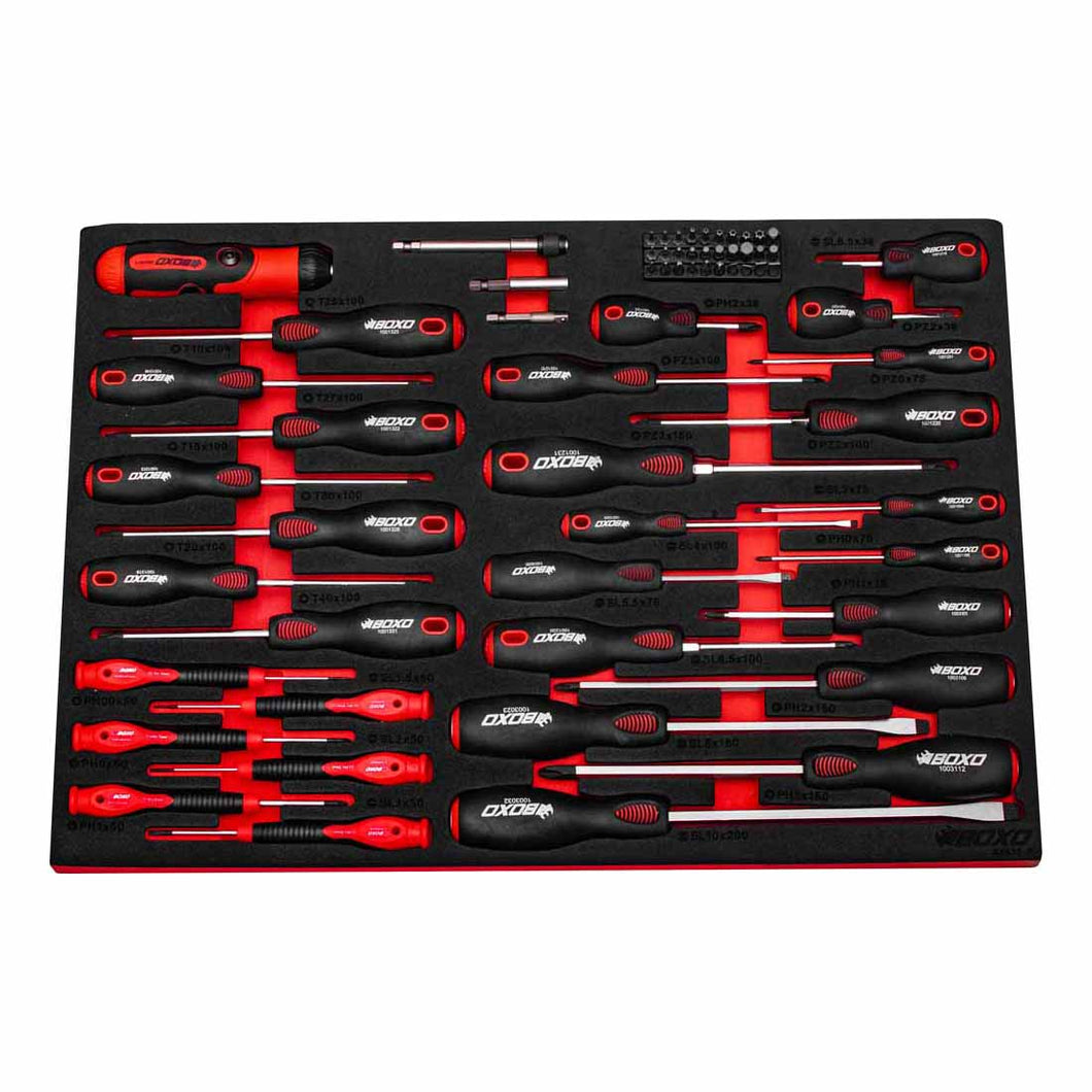 BOXO 65Pc Master Screwdriver Set in EVA Foam | Boxo UK