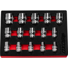 Load image into Gallery viewer, BOXO 15Pc 3/8" 6PT Magnetic Socket Set (7mm to 21mm)
 | Boxo UK