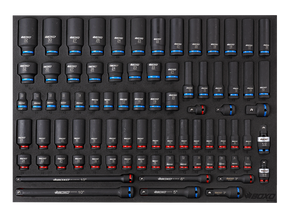 BOXO 81Pc 3/8" & 1/2" Drive Master Impact Socket Set