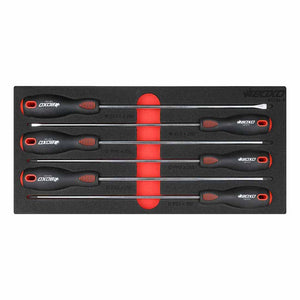 BOXO 6Pc 250mm Long Screwdriver Set in EVA Foam