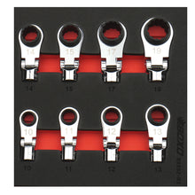 Load image into Gallery viewer, BOXO 8Pc 3/8" Flex-Head Reversible Deep Box Ratcheting Wrench Heads
 | Boxo UK