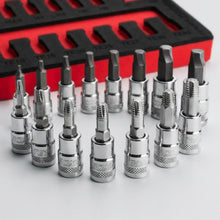 Load image into Gallery viewer, 15Pc 1/4 &amp; 3/8" Torx &amp; Hex Extractor Bit Socket Set
 | Boxo UK