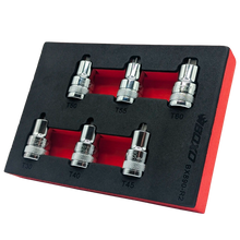 Load image into Gallery viewer, BOXO 6Pc 1/2" Torx Super Stubby Bit Socket Set
 | Boxo UK