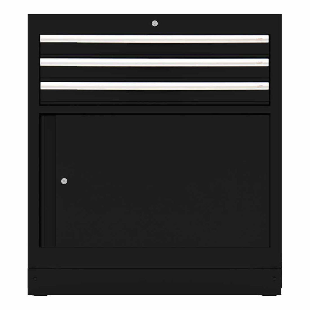 BOXO OSM 34" 3 Drawer/1 Door Base Cabinet - Trim Variations Available | Boxo UK