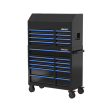 Load image into Gallery viewer, BOXO 41" 19 Drawer Toolbox Stack with Drawer Trim Pack - Black Body with Coloured Trim Pack
 | Boxo UK