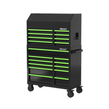 Load image into Gallery viewer, BOXO 41" 19 Drawer Toolbox Stack with Drawer Trim Pack - Black Body with Coloured Trim Pack
 | Boxo UK