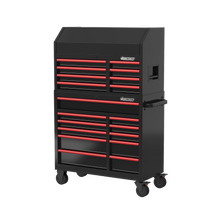 Load image into Gallery viewer, BOXO 41" 19 Drawer Toolbox Stack with Drawer Trim Pack - Black Body with Coloured Trim Pack
 | Boxo UK