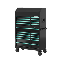 Load image into Gallery viewer, BOXO 41" 19 Drawer Toolbox Stack with Drawer Trim Pack - Black Body with Coloured Trim Pack
 | Boxo UK
