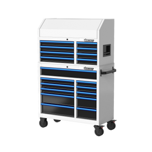 Load image into Gallery viewer, BOXO 41" 19 Drawer Toolbox Stack with Drawer Trim Pack - White Body with Coloured Trim Pack
 | Boxo UK