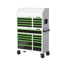Load image into Gallery viewer, BOXO 41" 19 Drawer Toolbox Stack with Drawer Trim Pack - White Body with Coloured Trim Pack
 | Boxo UK