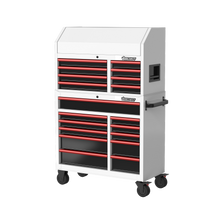 Load image into Gallery viewer, BOXO 41" 19 Drawer Toolbox Stack with Drawer Trim Pack - White Body with Coloured Trim Pack
 | Boxo UK
