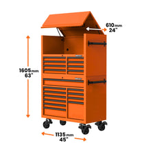 Load image into Gallery viewer, BOXO 45” 19 Drawer Toolbox Stack (Limited Edition Orange)
 | Boxo UK
