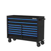 Load image into Gallery viewer, BOXO 53" 12 Drawer Roll Cabinet with Drawer Trim Pack - Black Body with Trim Colour Options
 | Boxo UK