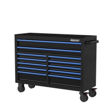 Load image into Gallery viewer, BOXO 53" 12 Drawer Roll Cabinet with Drawer Trim Pack - Black Body with Trim Colour Options
 | Boxo UK