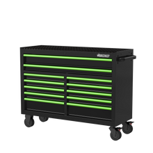 Load image into Gallery viewer, BOXO 53" 12 Drawer Roll Cabinet with Drawer Trim Pack - Black Body with Trim Colour Options
 | Boxo UK