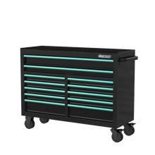 Load image into Gallery viewer, BOXO 53" 12 Drawer Roll Cabinet with Drawer Trim Pack - Black Body with Trim Colour Options
 | Boxo UK