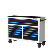 Load image into Gallery viewer, BOXO 53" 12 Drawer Roll Cabinet with Drawer Trim Pack - White Body with Trim Colour Options
 | Boxo UK