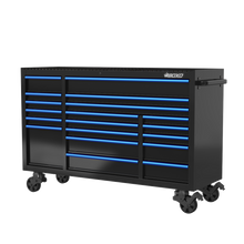 Load image into Gallery viewer, BOXO 72" 19 Drawer Triple Bank Roll Cabinet with Drawer Trim Pack - Black Body &amp; Trim Colour Options
 | Boxo UK