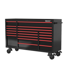 Load image into Gallery viewer, BOXO 72" 19 Drawer Triple Bank Roll Cabinet with Drawer Trim Pack - Black Body &amp; Trim Colour Options
 | Boxo UK