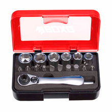 Load image into Gallery viewer, BOXO 18Pc 1/4&quot; Socket Set with Dual Function Ratchet
 | Boxo UK