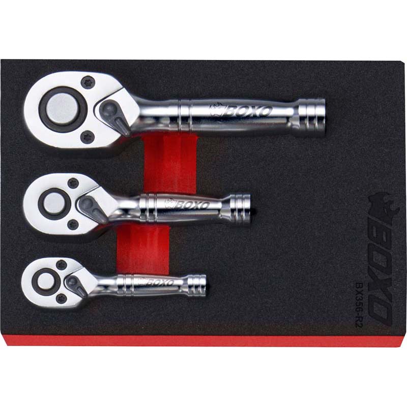 1/4" 3/8" 1/2" Stubby ratchet set-Boxo-Equipment | Boxo UK