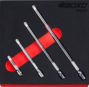 BOXO 4Pc 1/4" Wobble Extension Set