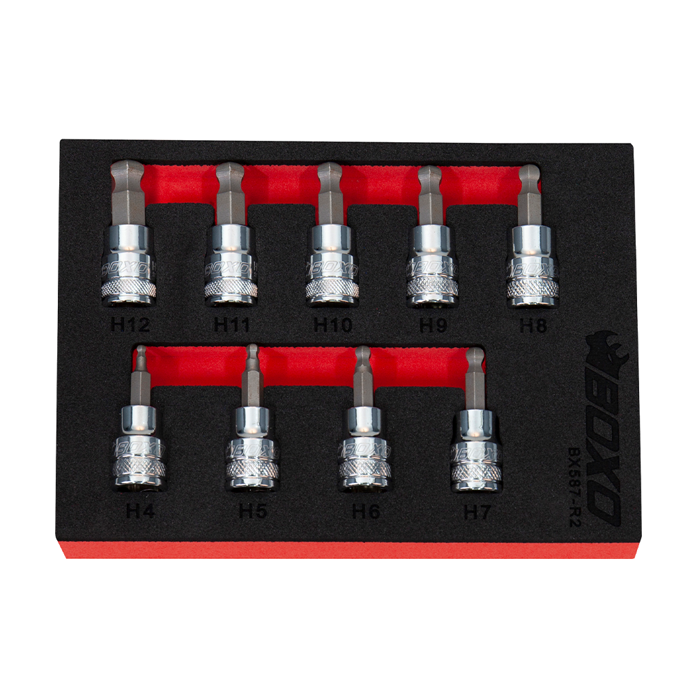 BOXO 9Pc 3/8" Ball-Ended Hex Bit Socket Set | Boxo UK