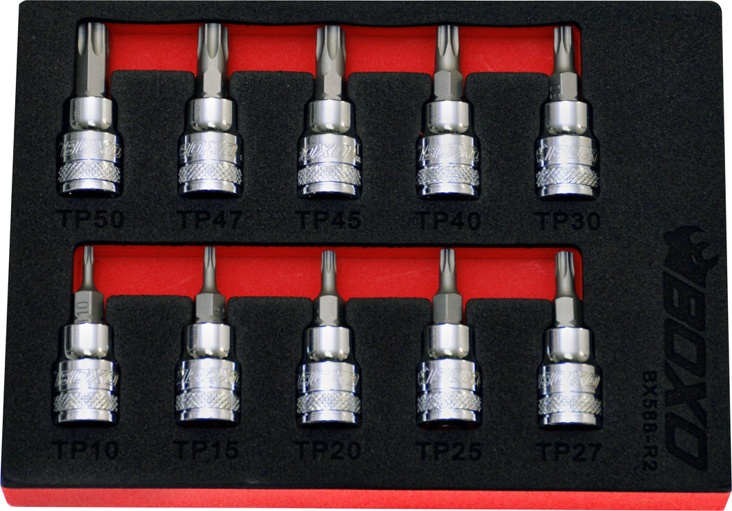 BOXO 10Pc 3/8" Tamperproof Torx Bit Set | Boxo UK