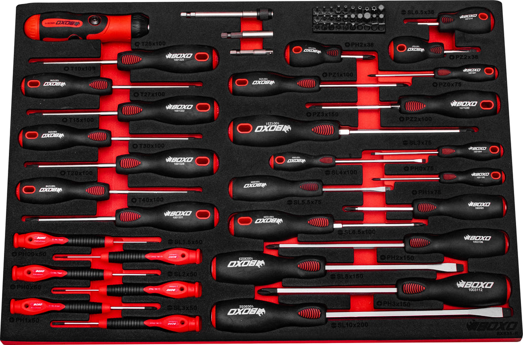 BOXO 65Pc Master Screwdriver Set in EVA Foam | Boxo UK