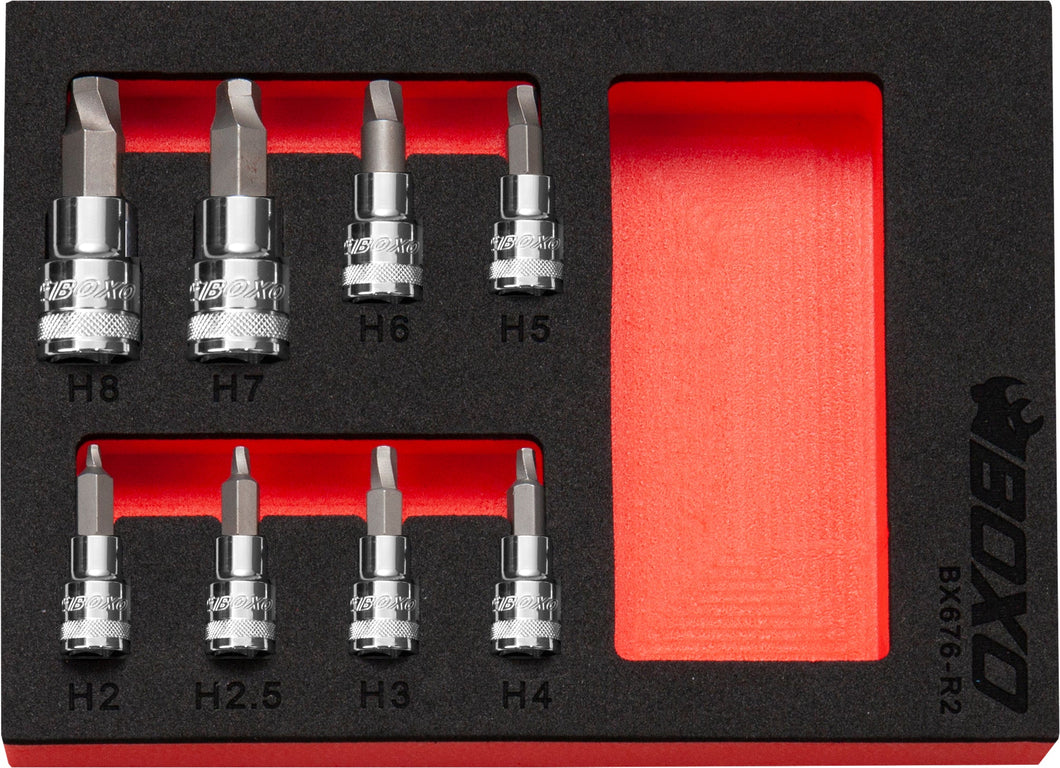 BOXO 8Pc 1/4" & 3/8" Hex Extractor Bit Socket Set | Boxo UK