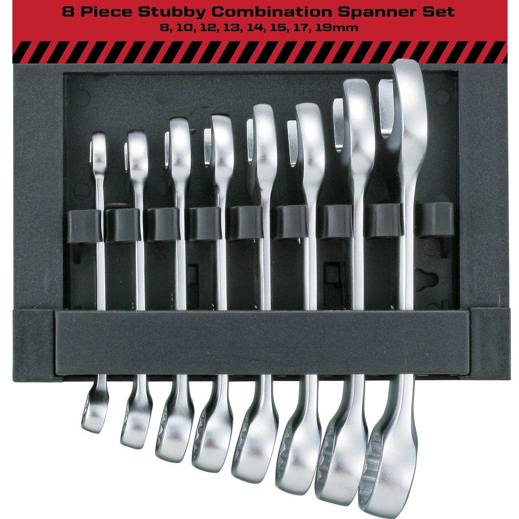 BOXO 8Pc Stubby Combination Spanner Set (8mm to 19mm) | Boxo UK